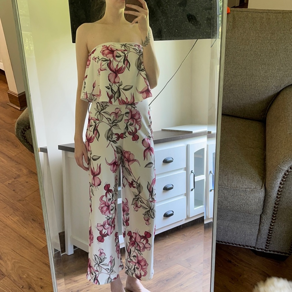 Missguided tall floral jumpsuit